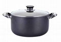 Aluminum stock pot in nonstick coating bakelite handle and glass lid 5