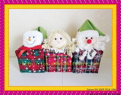 CHRISTMAS DECORATIVE BOX WITH CHRISTMAS HEAD