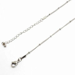 20" 316L stainless steel ball station locket chain