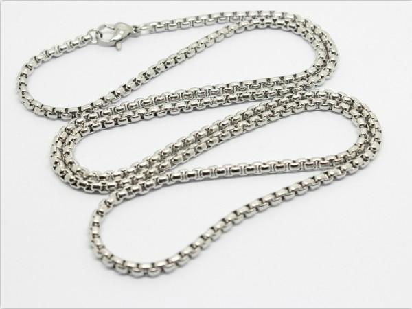 24" 2.5mm width 316L stainless steel square rolo locket chain