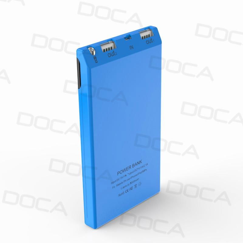 DOCA D601 Large OLED Screen 8000mAh Ultrathin Power Bank  3