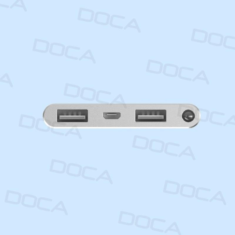 DOCA D602 8000mah external battery power bank samsung cell for smart phone  2
