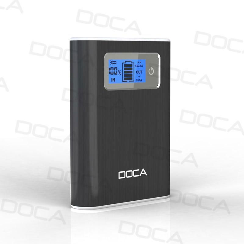 DOCA D568 dual usb portable charger power bank 12000mAh mobile power bank  2