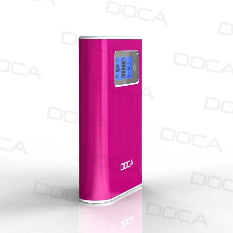 DOCA D568 dual usb portable charger power bank 12000mAh mobile power bank  3