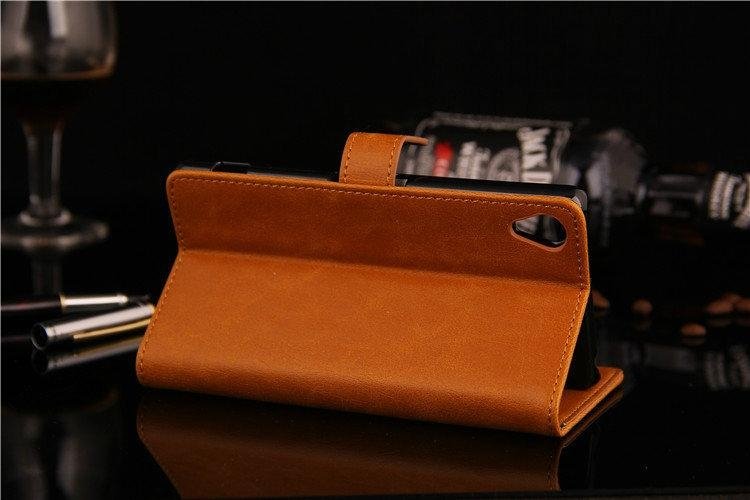 For Sony Xperia Z2 smartphone leather case cover 4
