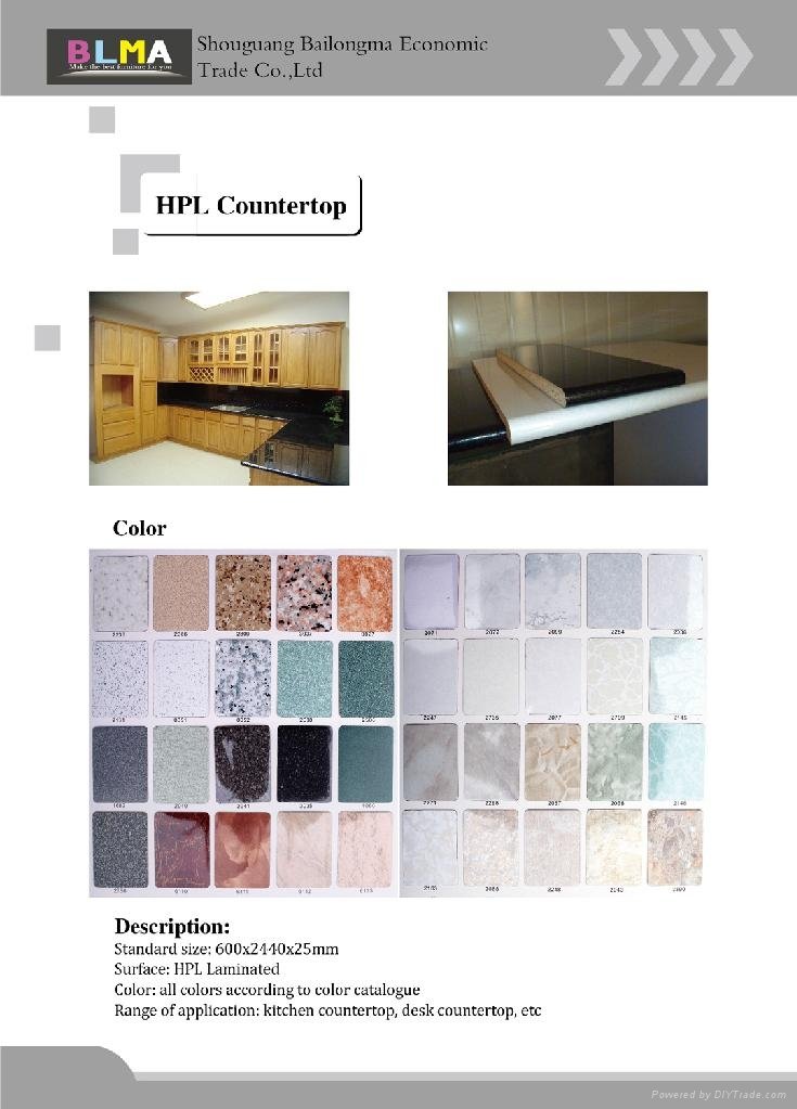 HPL countertop / shutterply