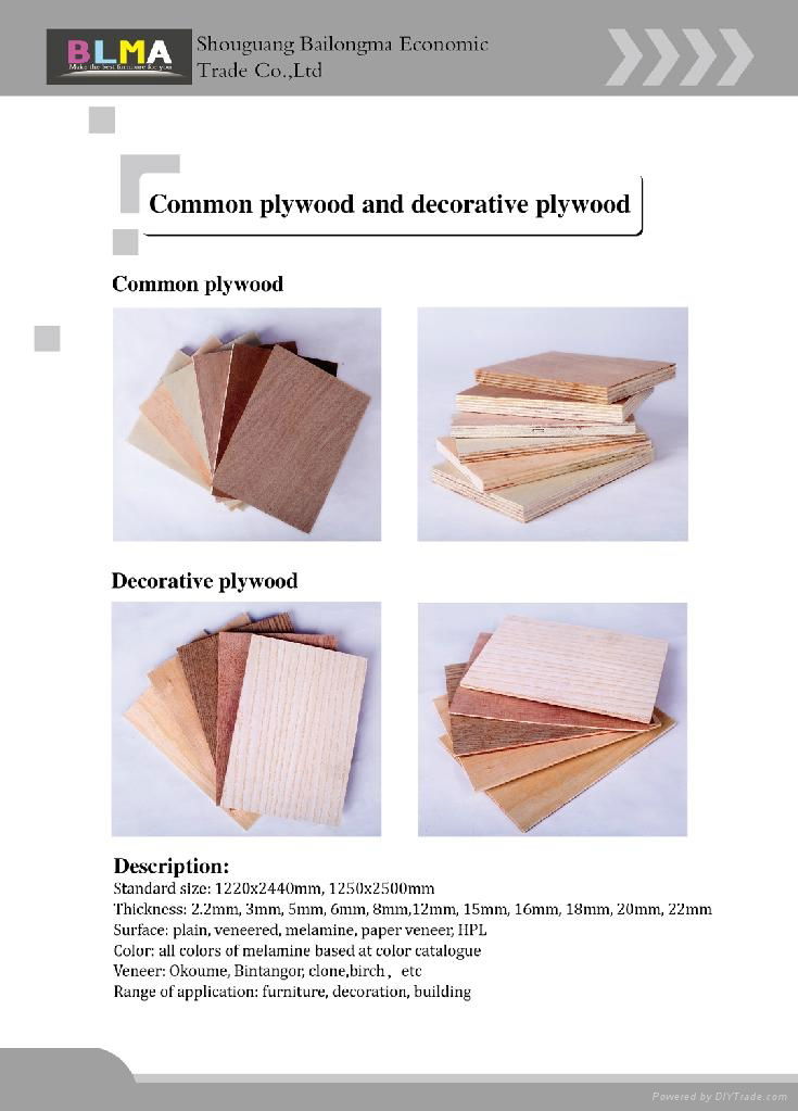 common plywood and decorative plywood