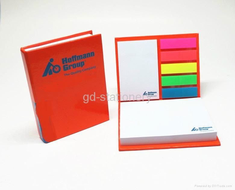 promotional hard cover sticky notes set with logo printing 2