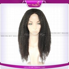 full lace wig 20inch natural color afro curl