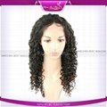 full lace wig 18inch natural color curly 1
