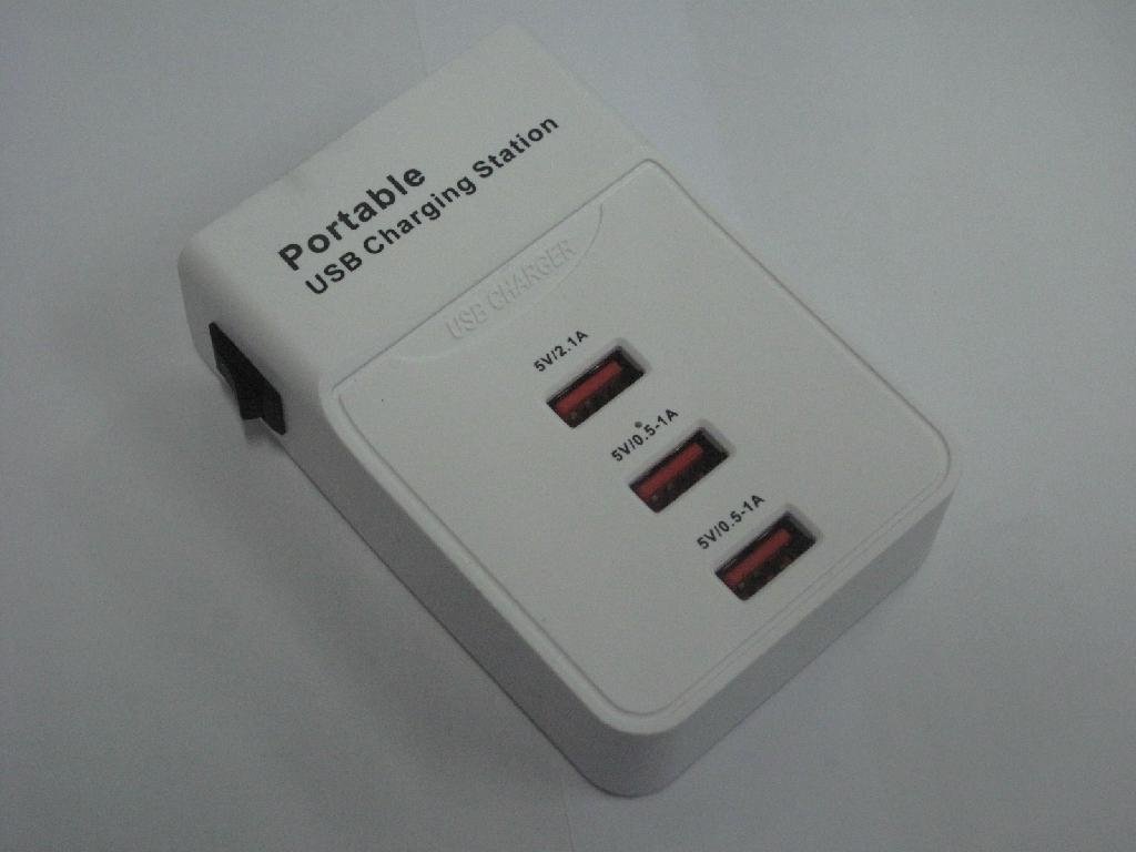 3口 USB插座充电器     2