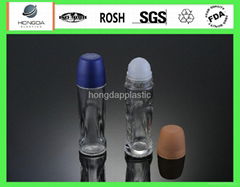 china glass roll-on bottle for deodorant package 50ml 