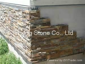 Natural stone exterior wall cladding