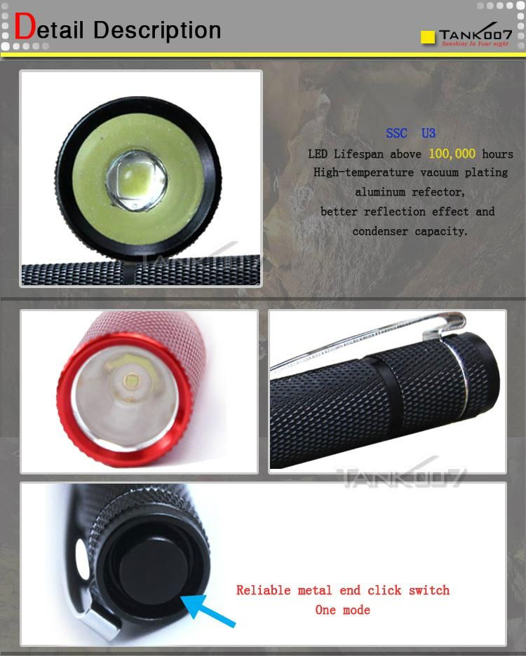 Hot sale-AAA battery led torch speaker TANK007 E06  5