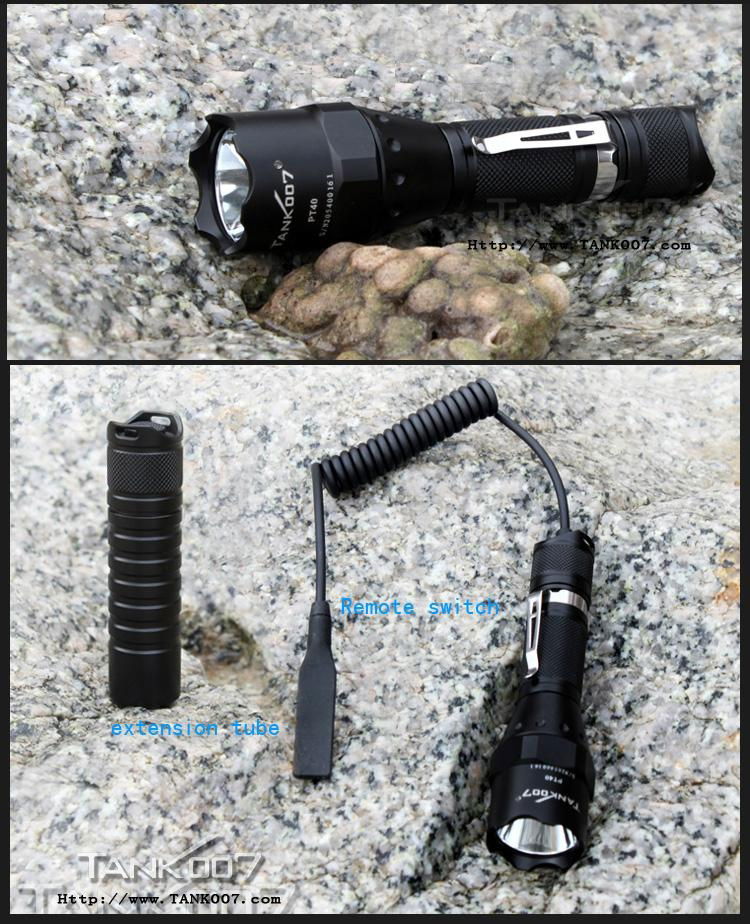 new tactical flashlight with pocket clip TANK007 PT40  5