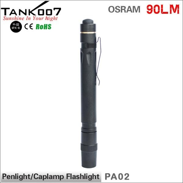 Promotional flashlight pen with 2 pcs AAA battery TANK007 PA02