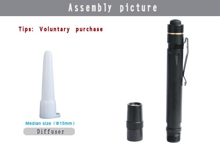 Promotional flashlight pen with 2 pcs AAA battery TANK007 PA02 5