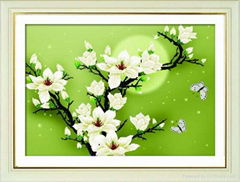 Moonlight magnolia cross stitch