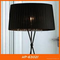 Modern tripod floor light fabric lamp shade 2