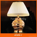 Modern gold ceramic table lamp for hotel 3