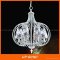 Modern fabric ceiling lamp two- tier shade 2