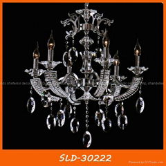 Hotel engineering candle crystal chandelier pendant lamp