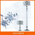 Beautiful fabric chandelier with ceramic rose  5
