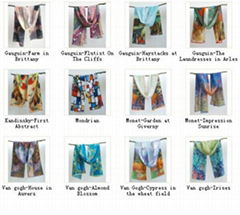 100% silk scarf shawl digital printing