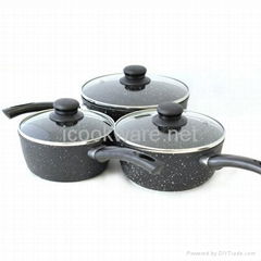 iCookWare Marble Nonstick Saucepan w/lid