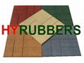 406*406mm Square rubber tiles for park 1