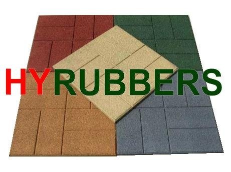 406*406mm Square rubber tiles for park