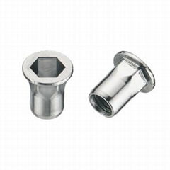 Threaded Inserts Semi-Hexagonal, Flat Head, Open Type