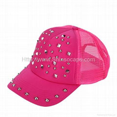 Fashion Rivet Fitted Summer Mesh Cap Manufacturer