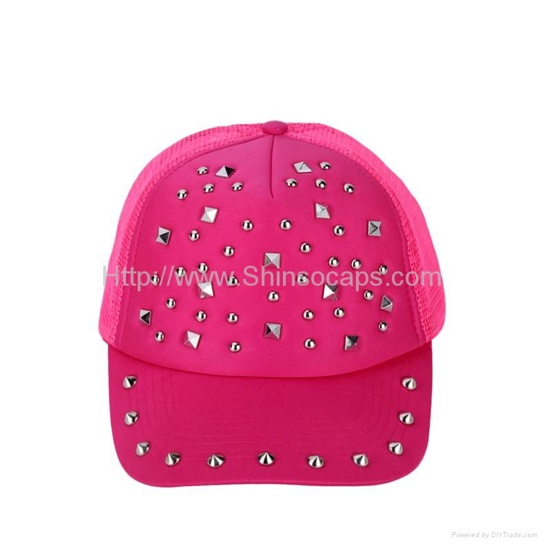 Fashion Rivet Fitted Summer Mesh Cap Manufacturer 3