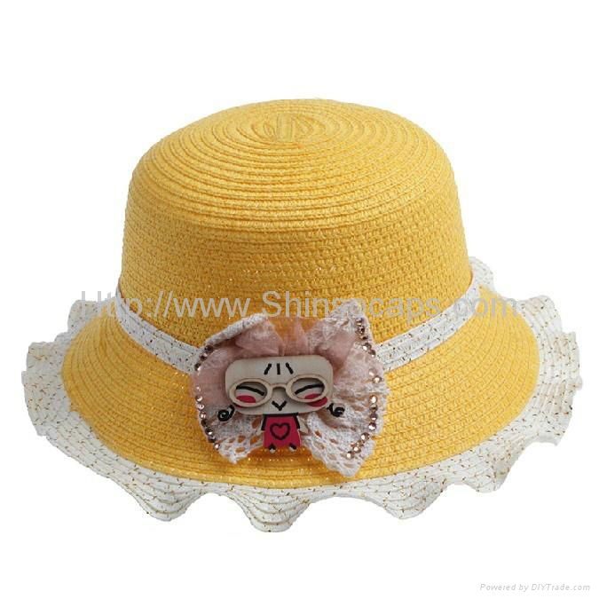 Fashion Summer Straw Kid Hat In Stock 4