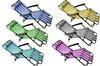 Wholesale Fabric Metale Tube Sunbed Beach Chair Folding Lounge Chair