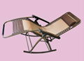 Fabric Metal Tube Folding Recliner Rocking Chair 4