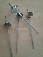 Building material roofing bolt