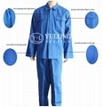 Supply brilliant blue color three-proof suit 1