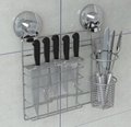 Suction rack for kitchen tensils