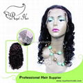 100% Virgin Humanstraight glueless full lace wig 4