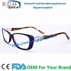 2014 new model eyewear frames glasses acetate optical for women