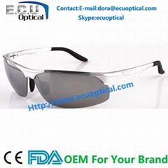 2014 New Fashion Aluminum-Magnesium Frame Night-Vision Polarized Sunglasses