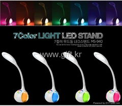 Romantic 7 Color LED Table Lamp Eye-protection Reading Light Energy Saving Light