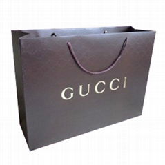 Luxury white cardboard paper  shopping  (clothes ,promotion)paper bag