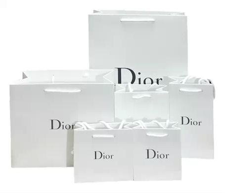white cardboard Wholesale custom recycle Luxury White packaging paper bags