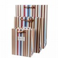 zhejiang china favorable white cardboard Wholesale Green stripe gift paper bags 3