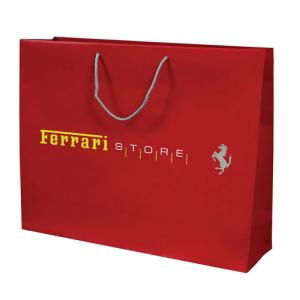 Wholesale custom recycle Luxury  Red  shopping paper bags