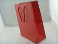 Wholesale custom recycle Luxury  Red  shopping paper bags 3