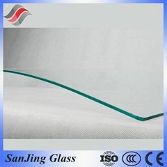 hot selling clear curved tempered glass
